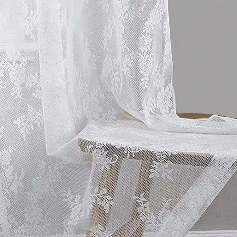Floral Lace Curtain for Elegant Window Decor